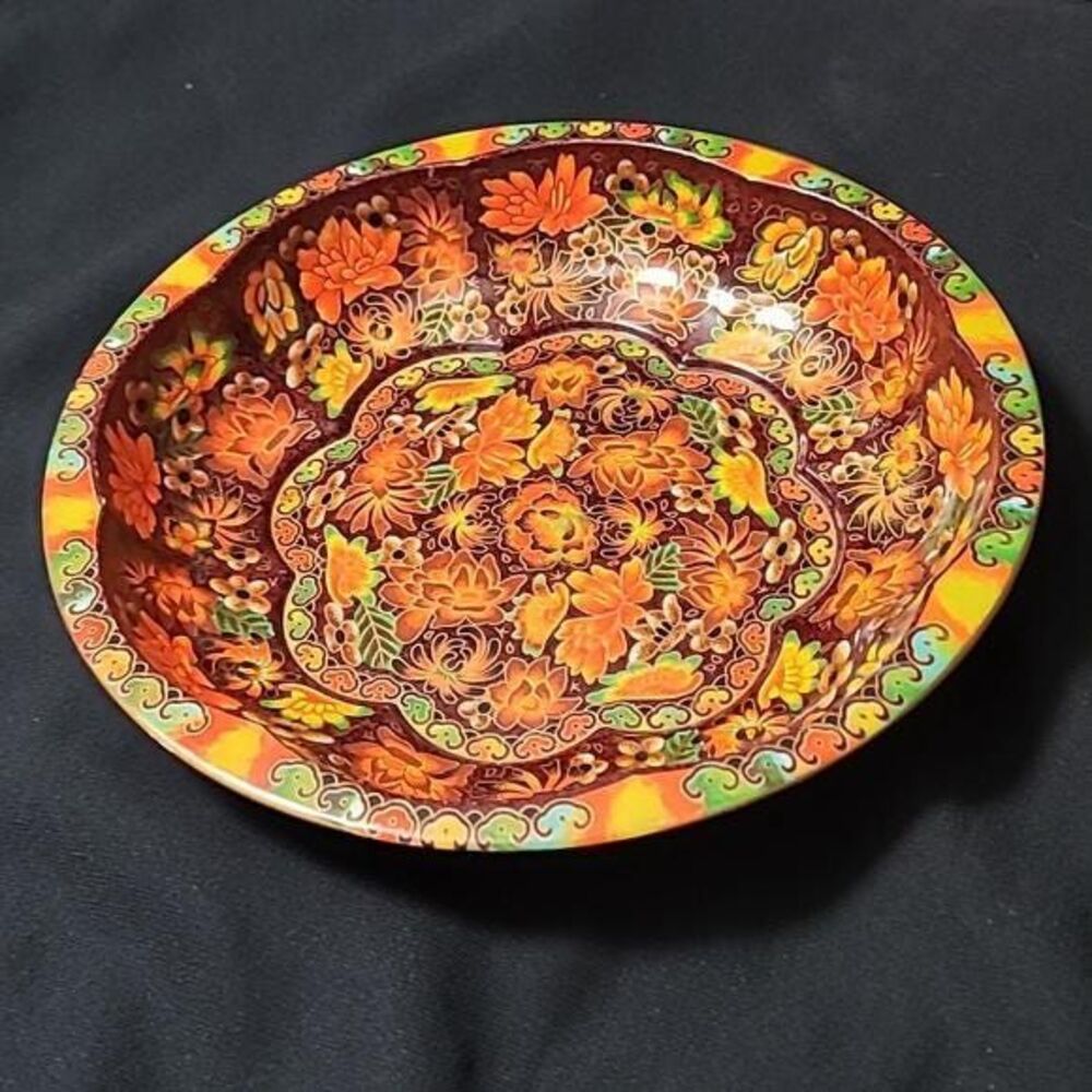 Vintage “Daher Decorated Ware” Round Metal Tin Bowl‎